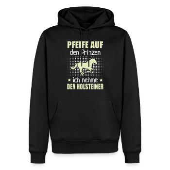 Pfeife Prinzen Nehme Holsteiner Pferderasse Reiten - Männer Premium Bio Hoodie - Schwarz - Vorne - Nico (187cm)