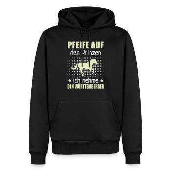 Pfeife Prinzen Nehme Württemberger Pferderassen - Männer Premium Bio Hoodie - Schwarz - Vorne - Nico (187cm)