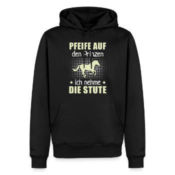 Pfeife Prinzen Nehme Stute Pferdezüchter Reithof - Männer Premium Bio Hoodie - Schwarz - Vorne - Nico (187cm)