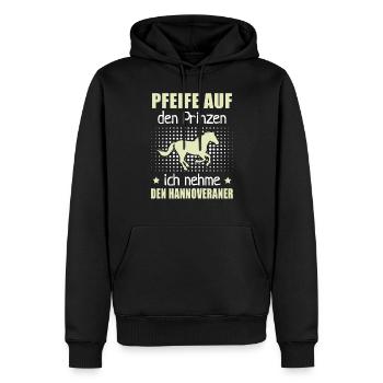 Pfeife Prinzen Nehme Hannoveraner Reiterhof - Männer Premium Bio Hoodie - Schwarz - Vorne - Nico (187cm)