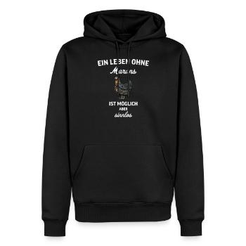 Maran Huhn I Henne Ei Hahn Motiv für Hühnerhalter - Männer Premium Bio Hoodie - Schwarz - Vorne - Nico (187cm)