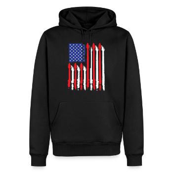 Play Guitar Design - Men’s Premium Organic Hoodie - black - Front - Nico (187cm)