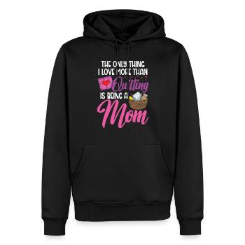 La seule chose que j’aime plus que la courtepointe - Sweat à capuche Premium bio Homme - noir - Devant - Nico (187cm)