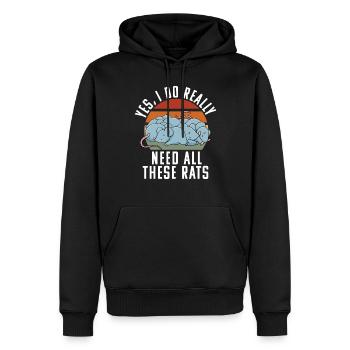 Rattenbesitzer Geschenk Rattenliebhaber - Männer Premium Bio Hoodie - Schwarz - Vorne - Nico (187cm)
