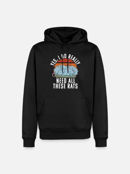 Rat Owner Gift Rats Lover - Men’s Premium Organic Hoodie - black