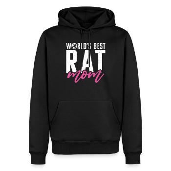 Rattenbesitzer Geschenk Rattenliebhaber - Männer Premium Bio Hoodie - Schwarz - Vorne - Nico (187cm)