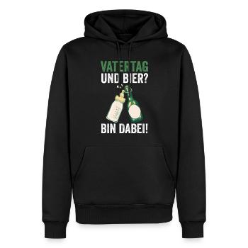 Papa Bier Vater Bier Vatertag - Männer Premium Bio Hoodie - Schwarz - Vorne - Nico (187cm)