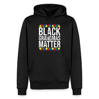 Black Grannies Matte Black Mois - Sweat à capuche Premium bio Homme - noir - Devant - Nico (187cm)