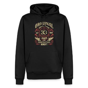 Original Lebende Legende Seit Über 33 Jahren - Männer Premium Bio Hoodie - Schwarz - Vorne - Nico (187cm)