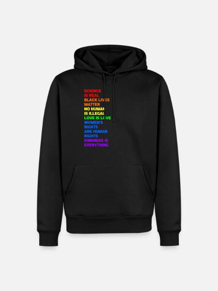 Wissenschaft ist echt Schwarze Leben - Männer Premium Bio Hoodie - Schwarz