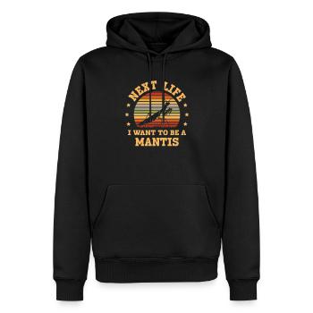 Next Life Je veux être un entomologiste Mantis - Sweat à capuche Premium bio Homme - noir - Devant - Nico (187cm)