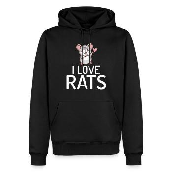 Rat Owner Gift Rats Lover - Men’s Premium Organic Hoodie - black - Front - Nico (187cm)