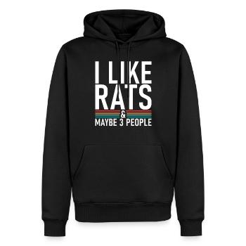 Rat Owner Gift Rats Lover - Men’s Premium Organic Hoodie - black - Front - Nico (187cm)