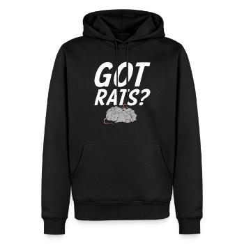 Rattenbesitzer Geschenk Ratten Liebhaber - Männer Premium Bio Hoodie - Schwarz - Vorne - Nico (187cm)
