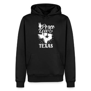 Frieden Liebe Texas Texanisch Stolz Texaner - Männer Premium Bio Hoodie - Schwarz - Vorne - Nico (187cm)