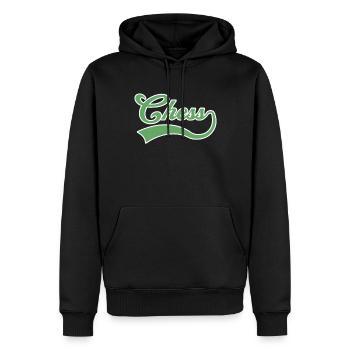 Lettrage d’échecs - Sweat à capuche Premium bio Homme - noir - Devant - Nico (187cm)