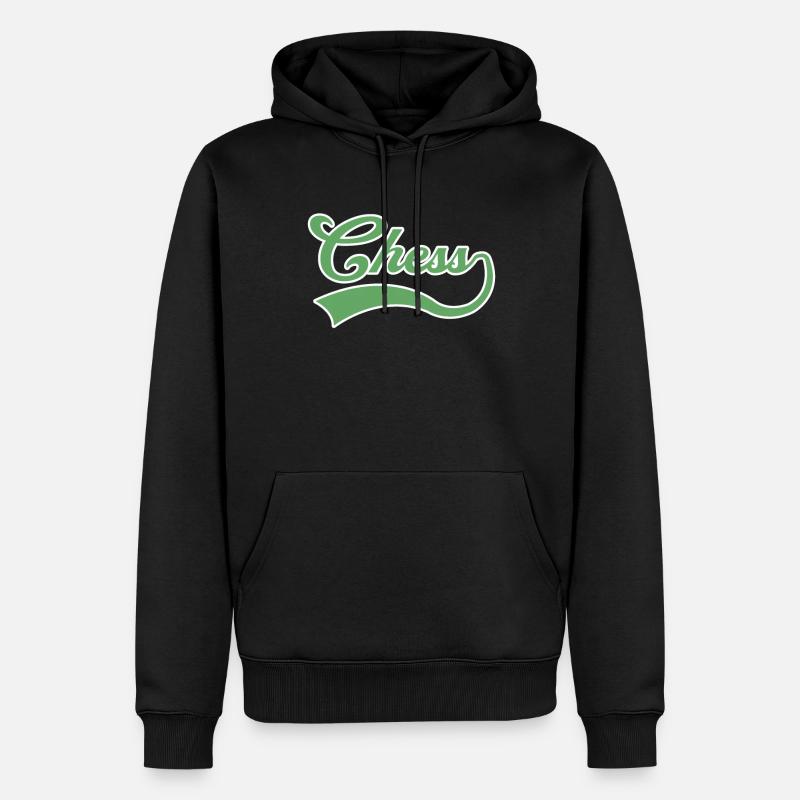 Lettrage d’échecs - Sweat à capuche Premium bio Homme - noir