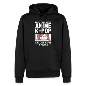 Anime & K-Pop Musique Kpop Manga Japonais Otaku - Sweat à capuche Premium bio Homme - noir - Devant - Nico (187cm)
