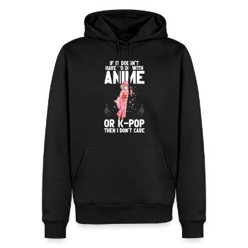 Anime & K-Pop Musique Kpop Manga Japonais Otaku - Sweat à capuche Premium bio Homme - noir - Devant - Nico (187cm)