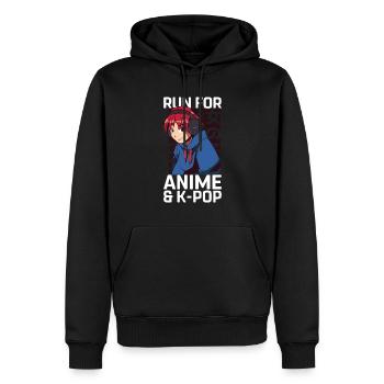Anime & K-Pop Musique Kpop Manga Japonais Otaku - Sweat à capuche Premium bio Homme - noir - Devant - Nico (187cm)