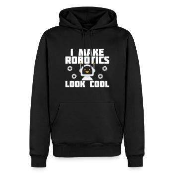 I Make Robotics Look Cool For Robotic Engineers - Männer Premium Bio Hoodie - Schwarz - Vorne - Nico (187cm)