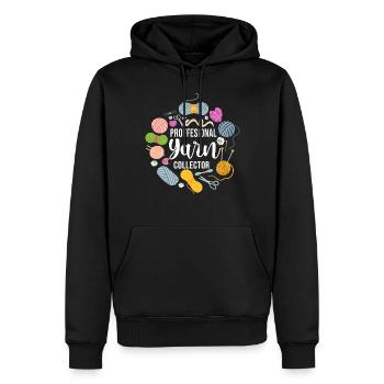 Knitting Knitter Professional Yarn - Männer Premium Bio Hoodie - Schwarz - Vorne - Nico (187cm)
