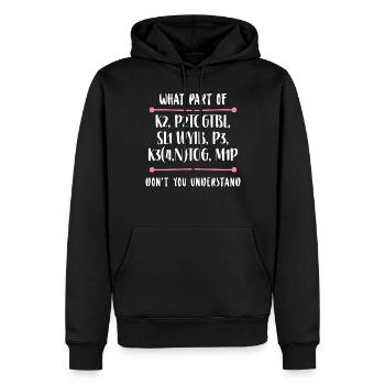 Tricoter Tricoter Quelle Partie De K2, - Sweat à capuche Premium bio Homme - noir - Devant - Nico (187cm)