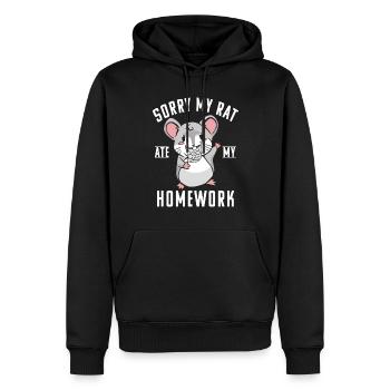 Rattenbesitzer Geschenk Ratten Liebhaber - Männer Premium Bio Hoodie - Schwarz - Vorne - Nico (187cm)