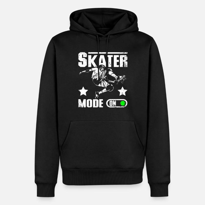 Mode patineur activé - Sweat à capuche Premium bio Homme - noir