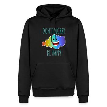 Equality Gay Pride Rainbow Retro - Men’s Premium Organic Hoodie - black - Front - Nico (187cm)