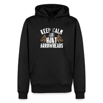 Pfeilspitzenjagd Artefakte Bogenschießen - Männer Premium Bio Hoodie - Schwarz - Vorne - Nico (187cm)