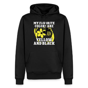 Beekeeper Favorite Colors Yellow & Black Bee Beekeeping - Men’s Premium Organic Hoodie - black - Front - Nico (187cm)