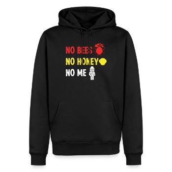 Beekeeper No Bees No Honey No Me Honey Bees Beekeeping - Men’s Premium Organic Hoodie - black - Front - Nico (187cm)