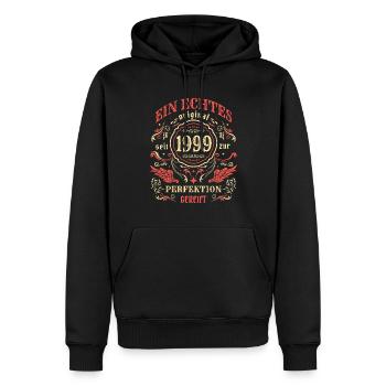 1999 Ein echtes Original seit 1999 - Männer Premium Bio Hoodie - Schwarz - Vorne - Nico (187cm)