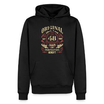 Original Lebende Legende Seit Über 48 Jahren - Männer Premium Bio Hoodie - Schwarz - Vorne - Nico (187cm)