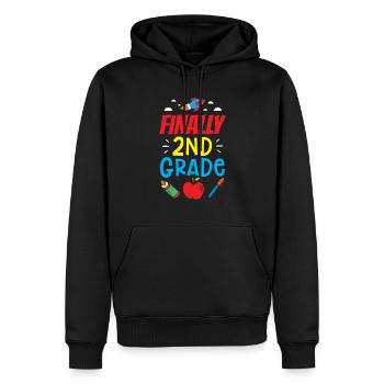 Finally Second Class School Second Grader Teacher - Men’s Premium Organic Hoodie - black - Front - Nico (187cm)