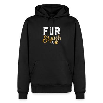 Styliste de fourrure Pet Care Artiste de fourrure - Sweat à capuche Premium bio Homme - noir - Devant - Nico (187cm)