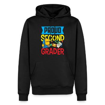 Proud Second Grader Second Class Teacher School - Men’s Premium Organic Hoodie - black - Front - Nico (187cm)