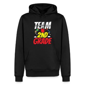 Team Second Class Second Grader School Teacher - Men’s Premium Organic Hoodie - black - Front - Nico (187cm)