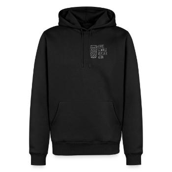 Harte Schorle Weicher Kern Weinschorle - Männer Premium Bio Hoodie - Schwarz - Vorne - Nico (187cm)