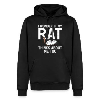 Rattenbesitzer Geschenk Ratten Liebhaber - Männer Premium Bio Hoodie - Schwarz - Vorne - Nico (187cm)