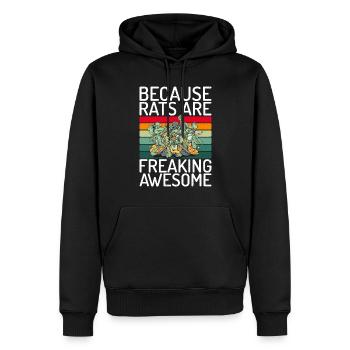 Rattenbesitzer Geschenk Ratten Liebhaber - Männer Premium Bio Hoodie - Schwarz - Vorne - Nico (187cm)