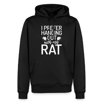Rattenbesitzer Geschenk Ratten Liebhaber - Männer Premium Bio Hoodie - Schwarz - Vorne - Nico (187cm)