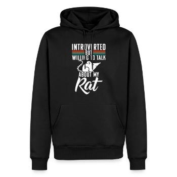 Rattenbesitzer Geschenk Ratten Liebhaber - Männer Premium Bio Hoodie - Schwarz - Vorne - Nico (187cm)