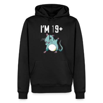 Rattenbesitzer Geschenk Ratten Liebhaber - Männer Premium Bio Hoodie - Schwarz - Vorne - Nico (187cm)