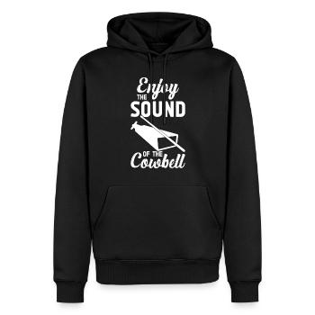 Kuhglocke Mehr Cowbell-Vintager - Männer Premium Bio Hoodie - Schwarz - Vorne - Nico (187cm)