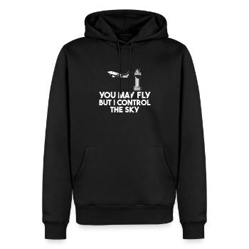 vous pouvez voler i contrôle contrôleur de la circulation aérienne - Sweat à capuche Premium bio Homme - noir - Devant - Nico (187cm)