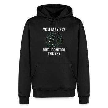 vous pouvez voler i contrôle contrôleur de la circulation aérienne - Sweat à capuche Premium bio Homme - noir - Devant - Nico (187cm)