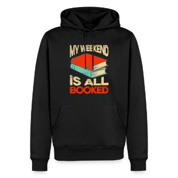 Amoureux des livres Cadeaux Sweet Book Idées cadeaux - Sweat à capuche Premium bio Homme - noir - Devant - Nico (187cm)