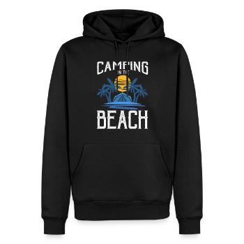 Camping Strand Urlaub Camper - Männer Premium Bio Hoodie - Schwarz - Vorne - Nico (187cm)